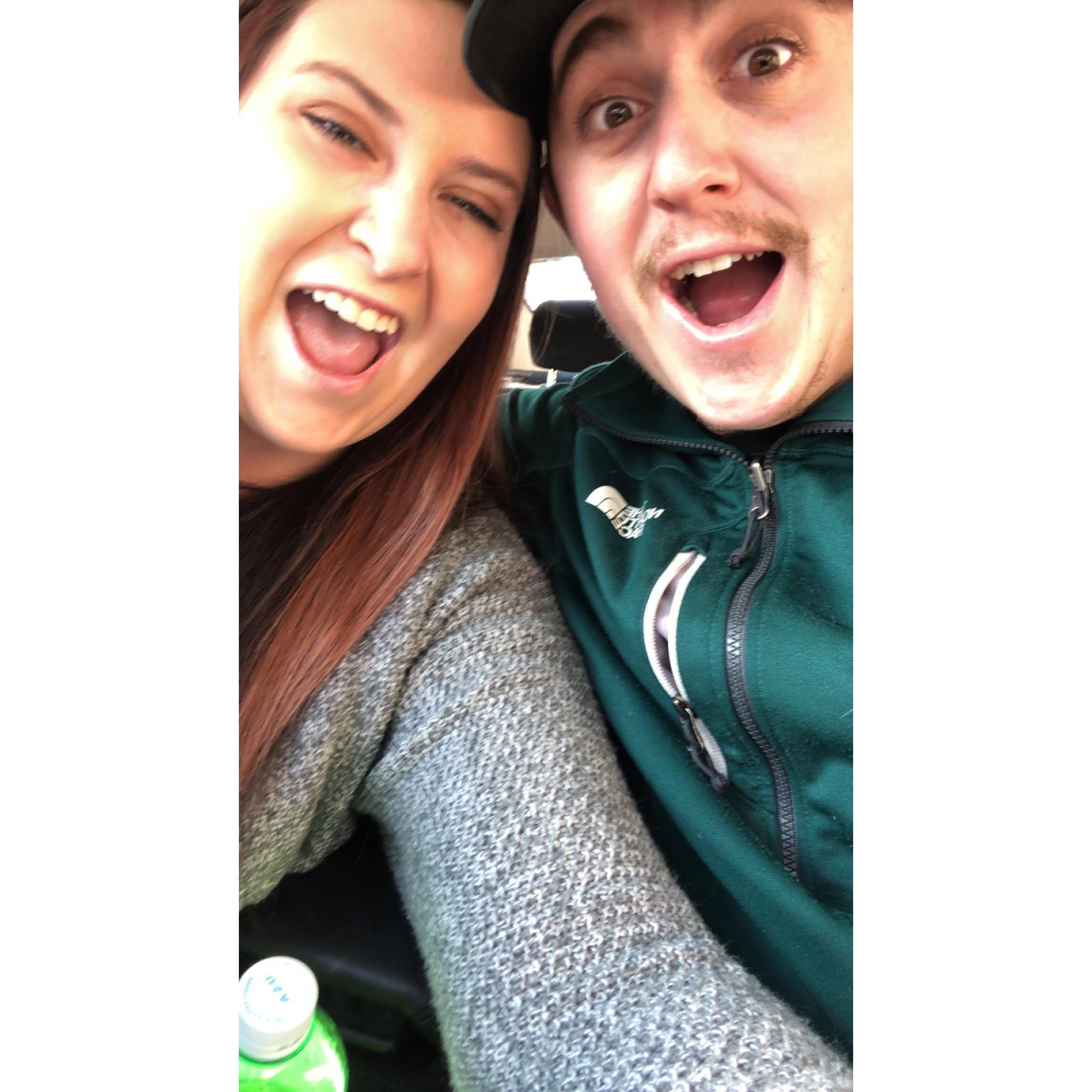 The day we bought our first house!