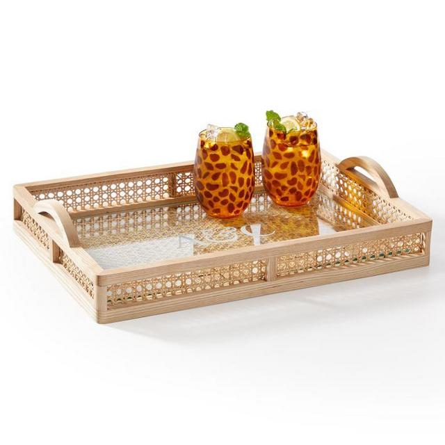 Cane and Ash Wood Tray