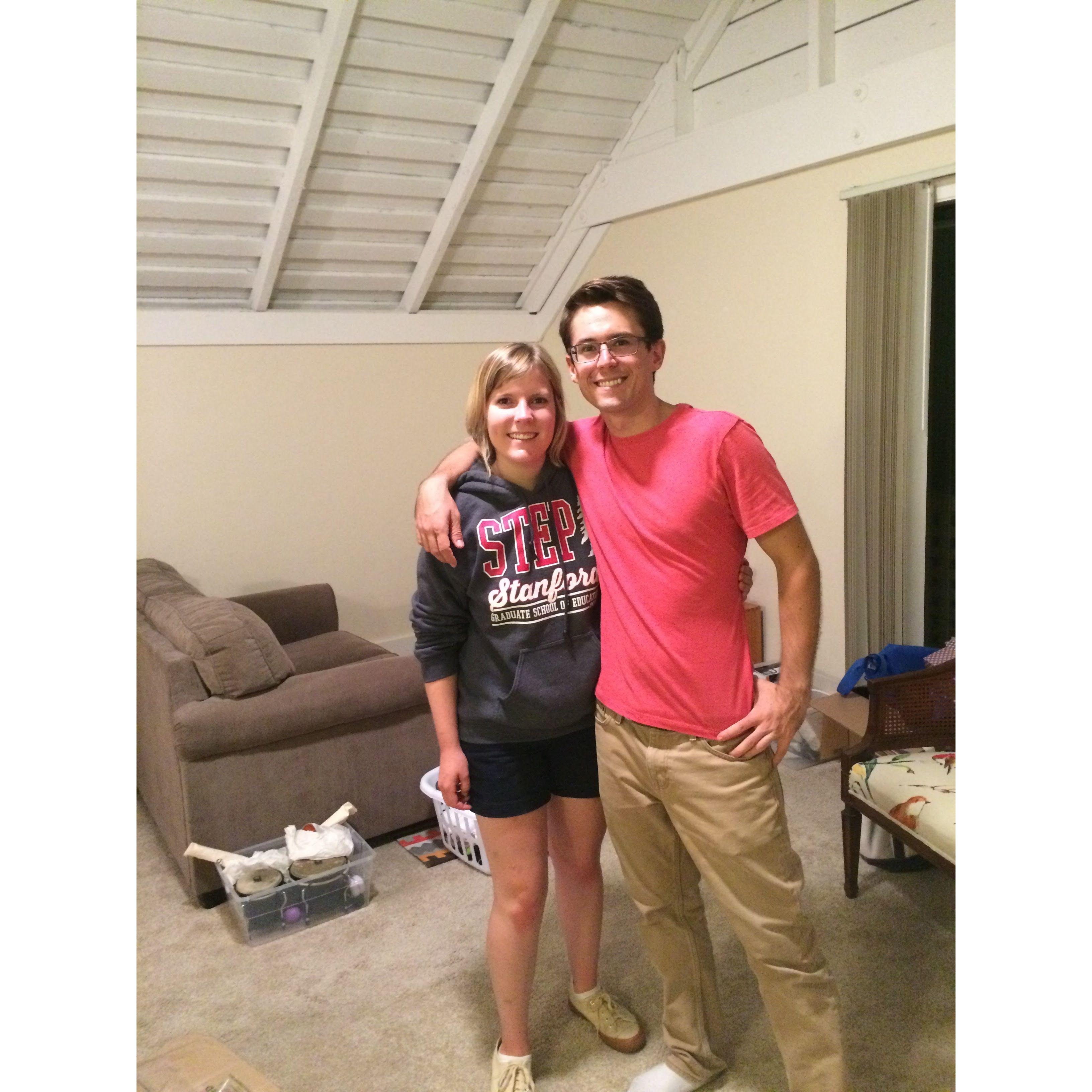 Our first apartment together, Alameda, 2015