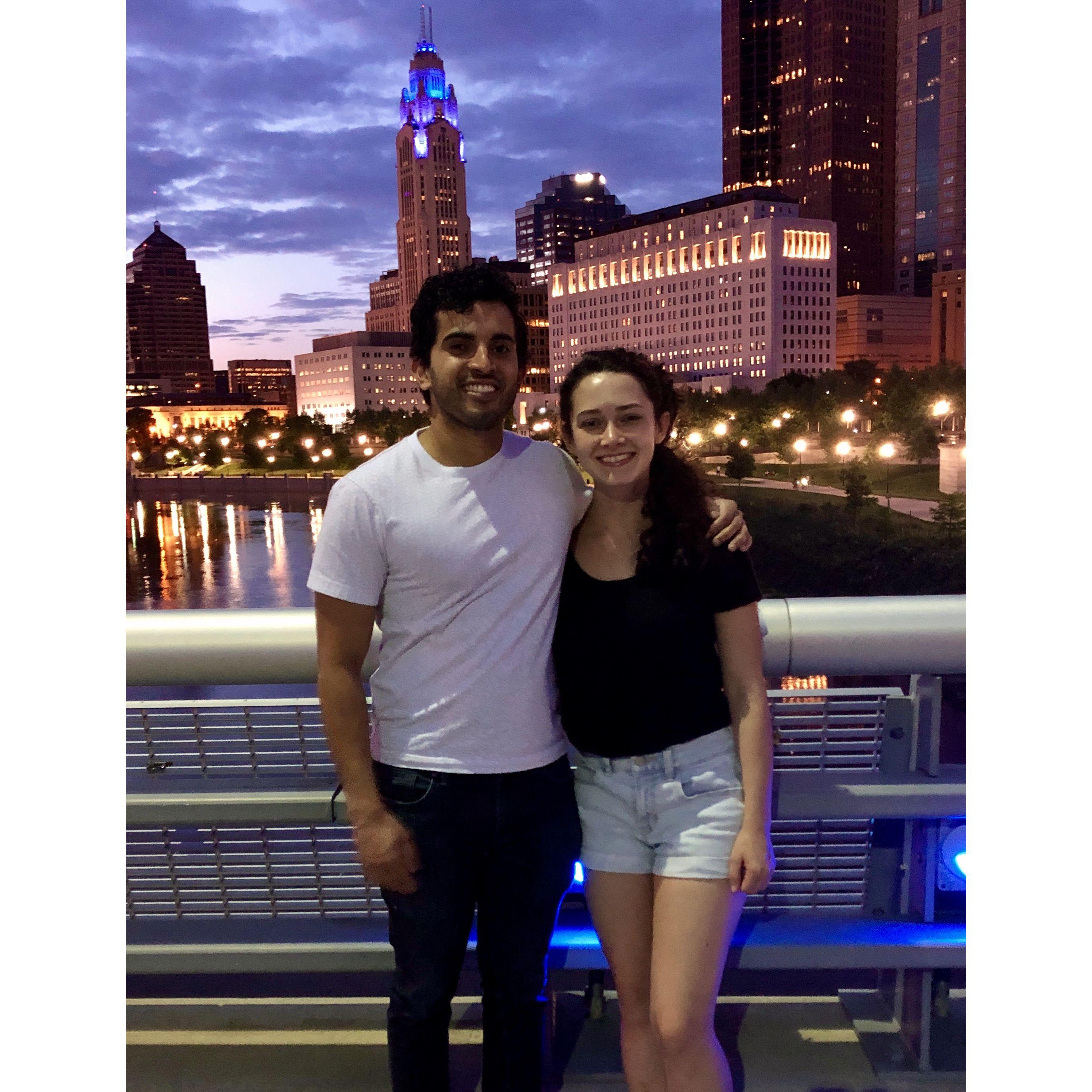 Our first picture together :) This was along the Scioto Mile in Columbus