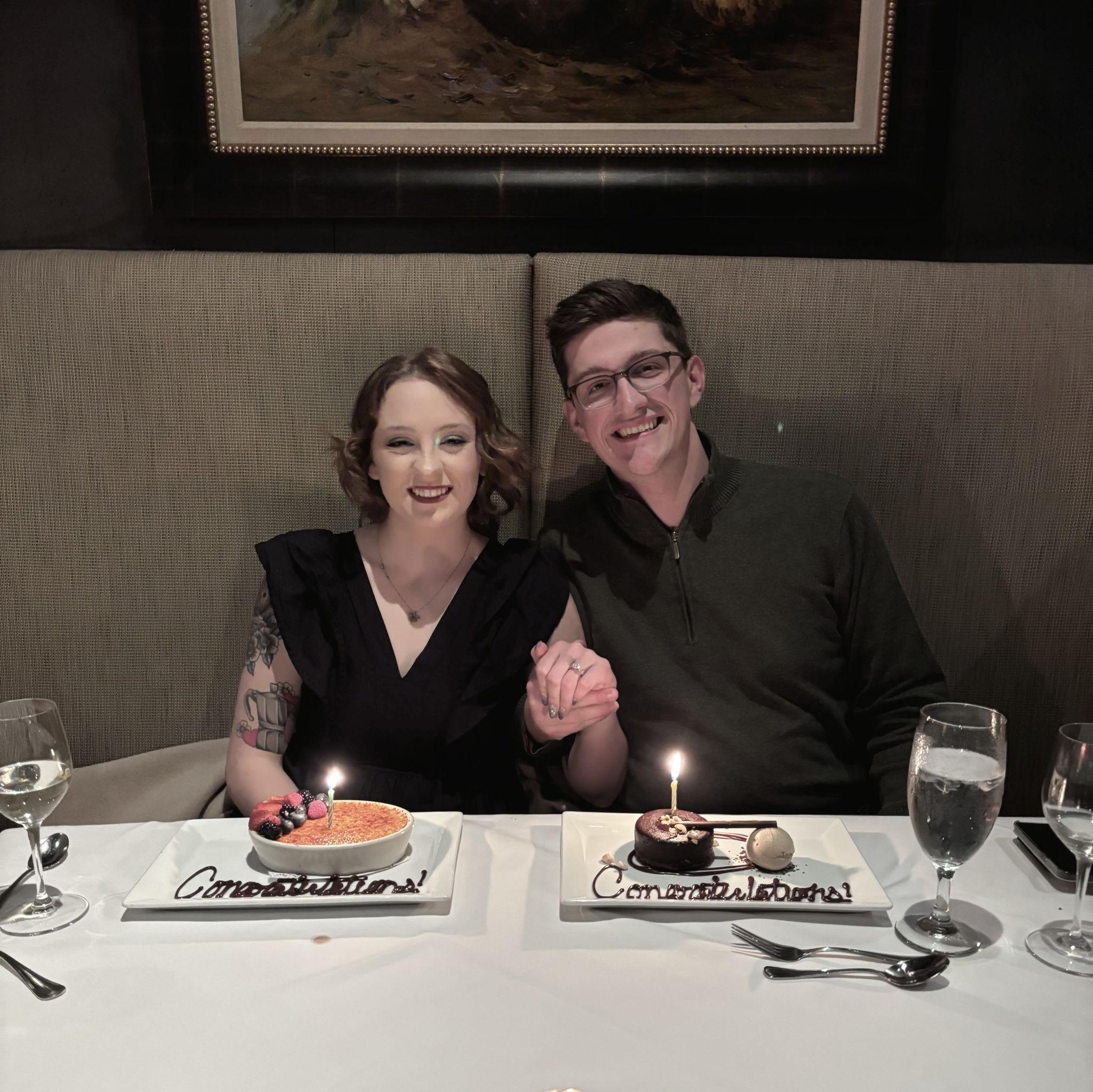 Chop House date after getting engaged!