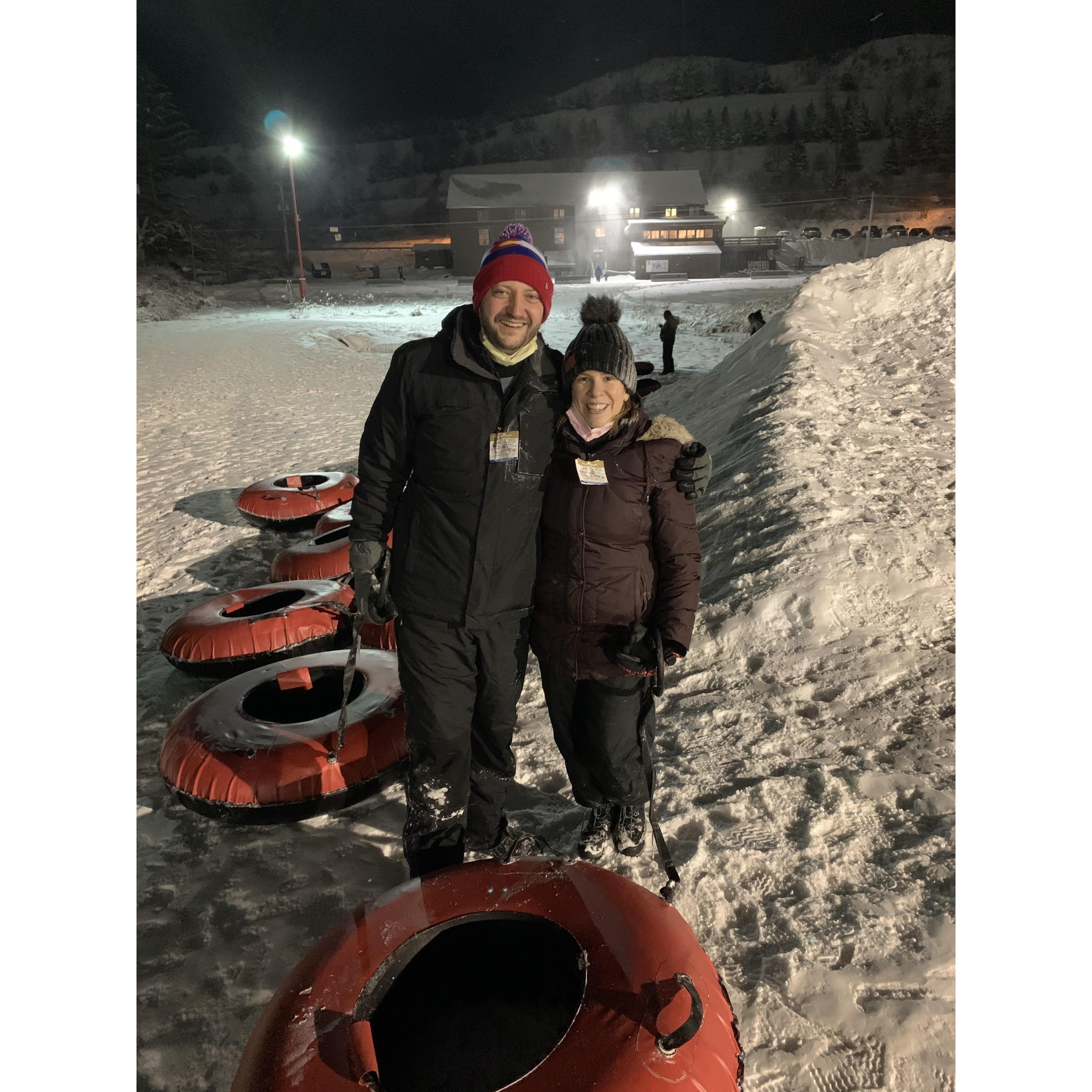 Snow tubing with friends!