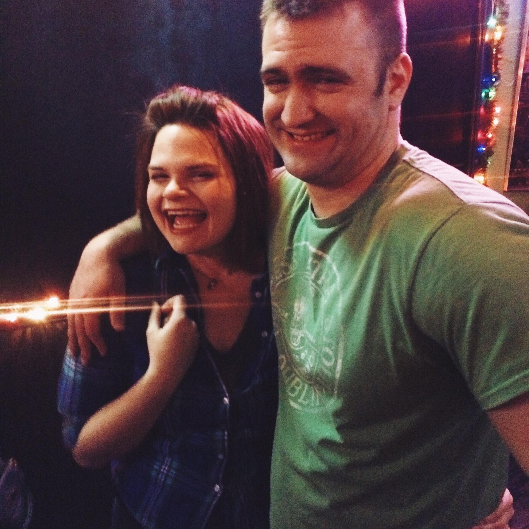 Our first photo together - RIP Mike's on Troost!