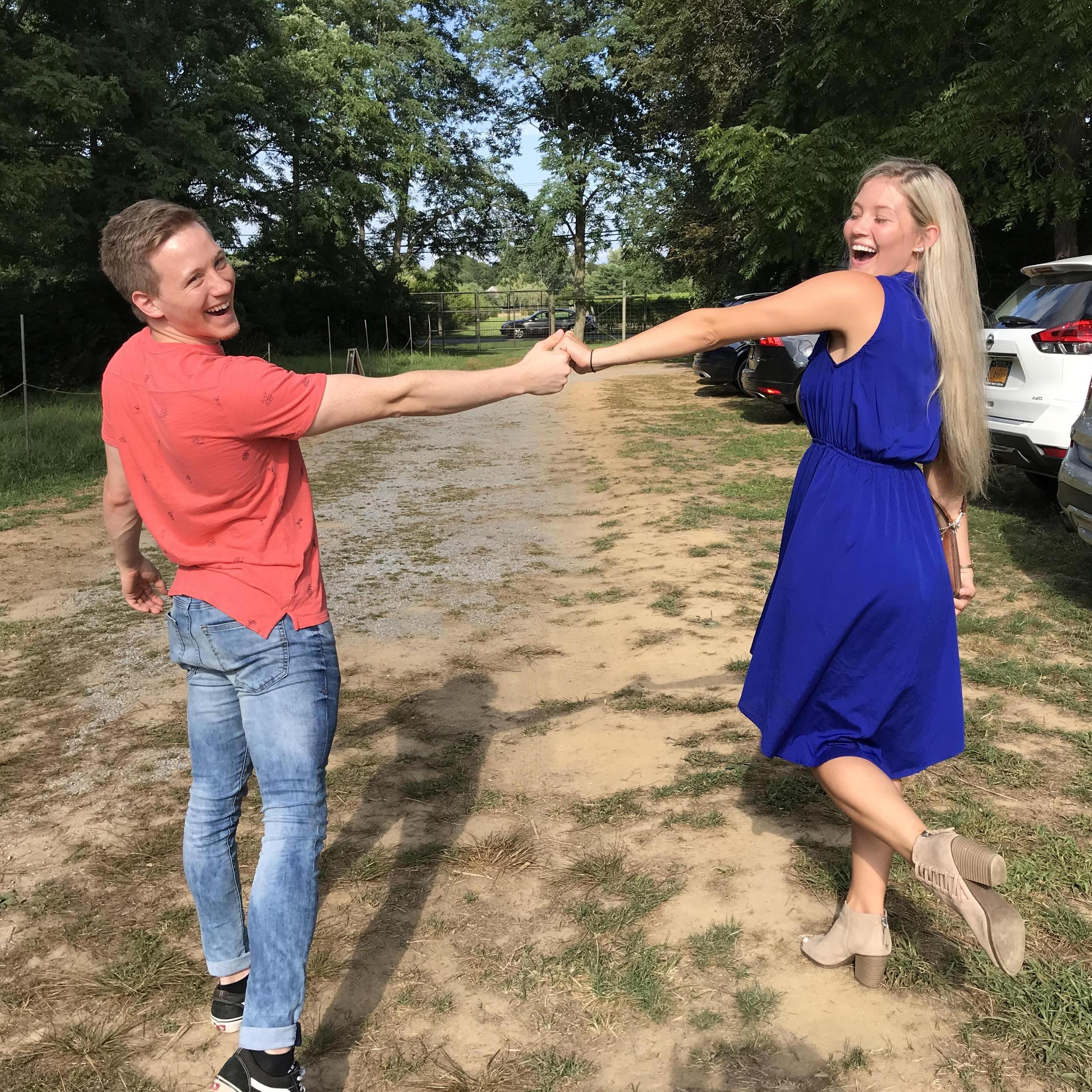 Corey and Kelly on our last family day before we left for Texas
