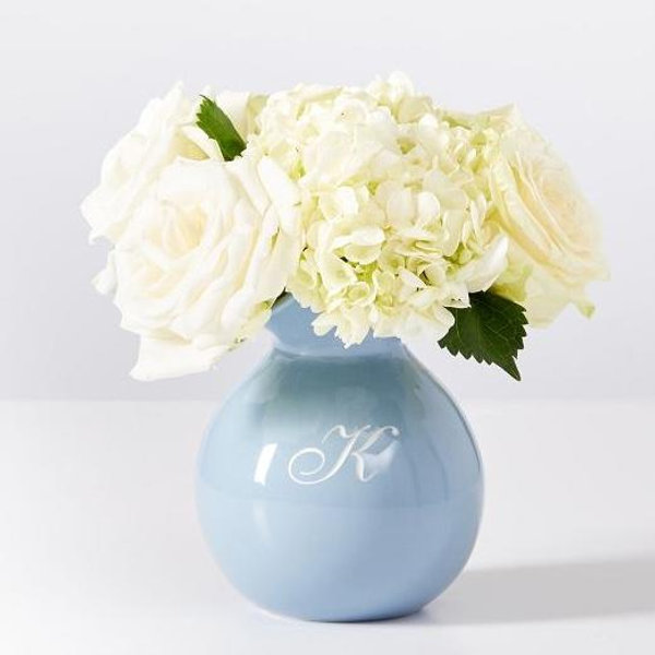 Ceramic Ruffle Vase - Monogrammed