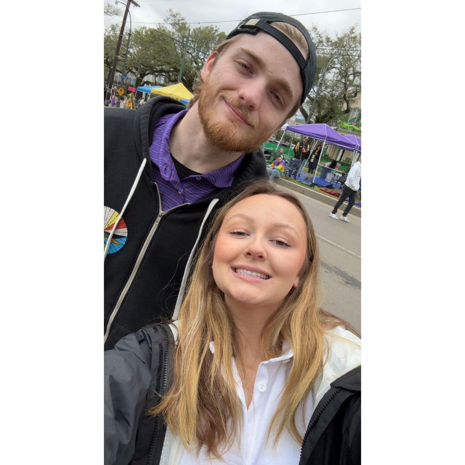 Kaylie's first Mardi Gras!