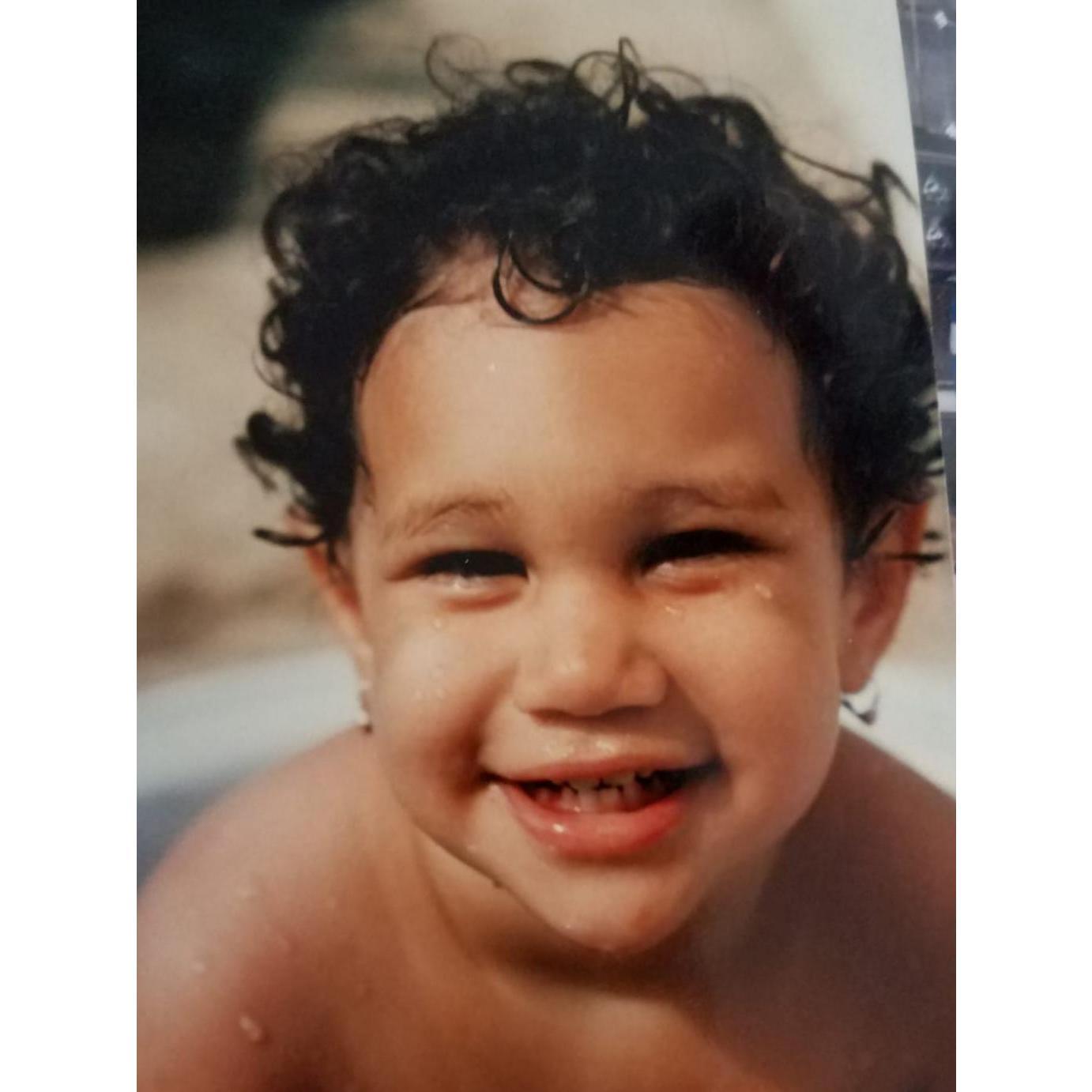 Baby Arline. Nothing changes, she's always in the water!