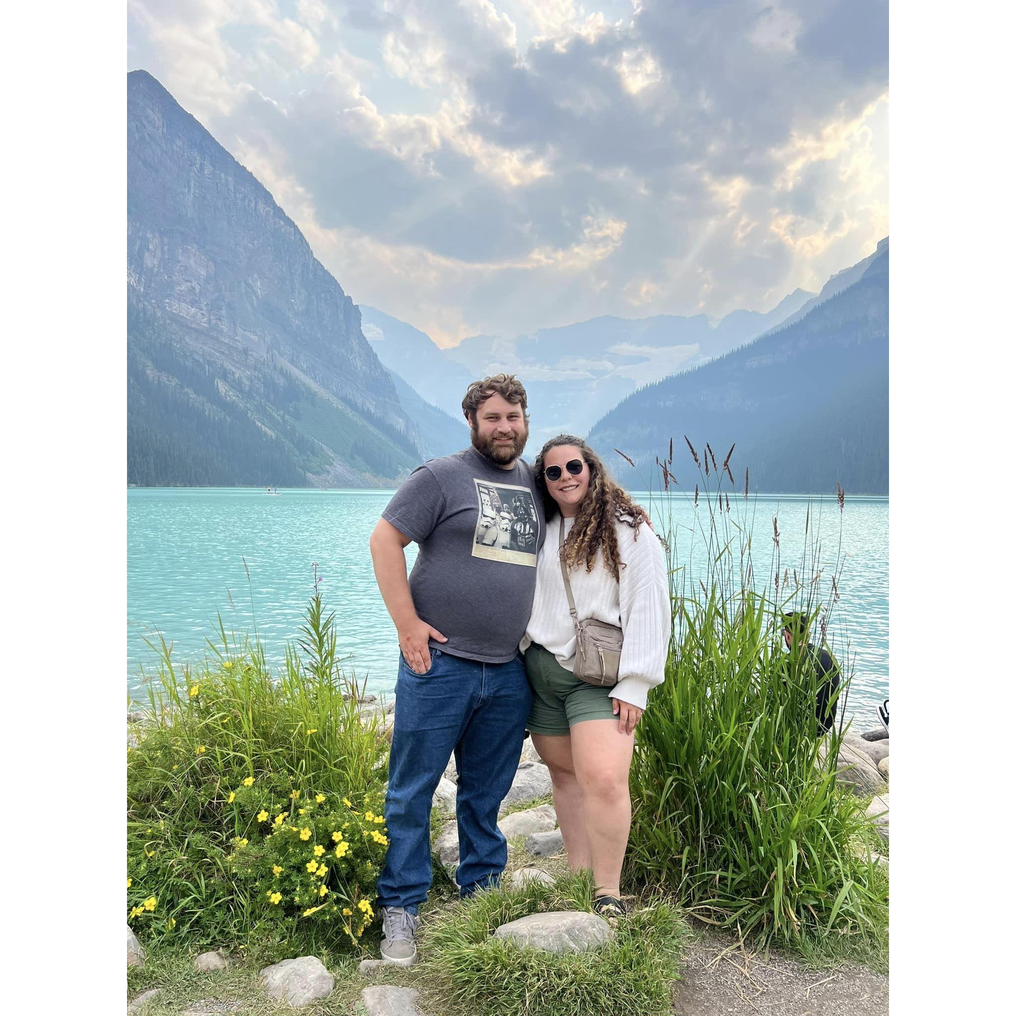 Trip to Lake Louise in Banff, Canada.  Yes, the water really is that blue in person!