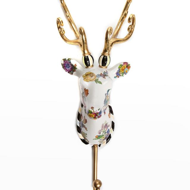 Flower Market Deer Hook in White
