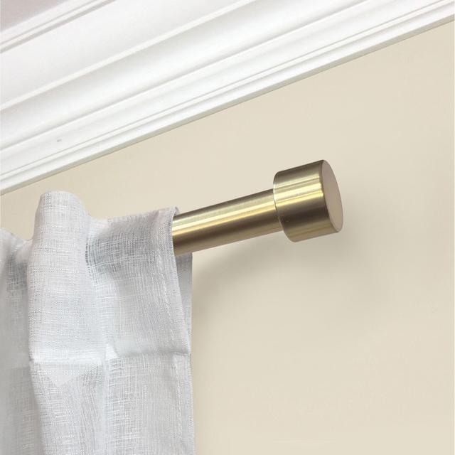 Mainstays End Cap 3/4" Dia. 30"-84" Adjustable Curtain Rod, Gold