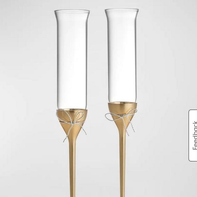 Love Knots Gold Toasting Champagne Flute Pair