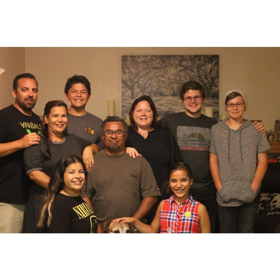 The whole family, Contreras and Jungs combined. (We are missing our youngest grandchild, Zephyr, who wasn't born yet when this photo was taken.)
