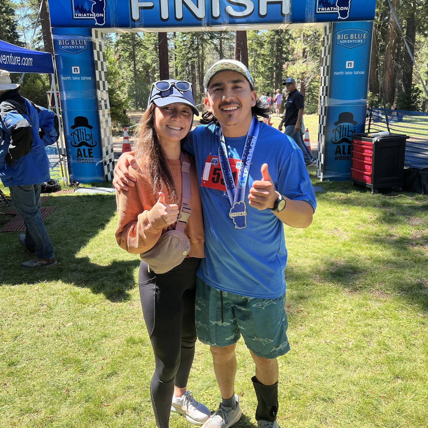Jesus completed a 70.3 triathlon with Nolan! Jenna did not. But she did cheer him on from the sidelines.