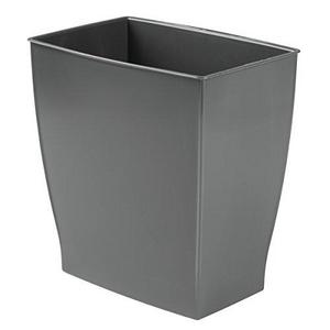 MetroDecor - mDesign Wastebasket Trash Can - Rectangular, Slate