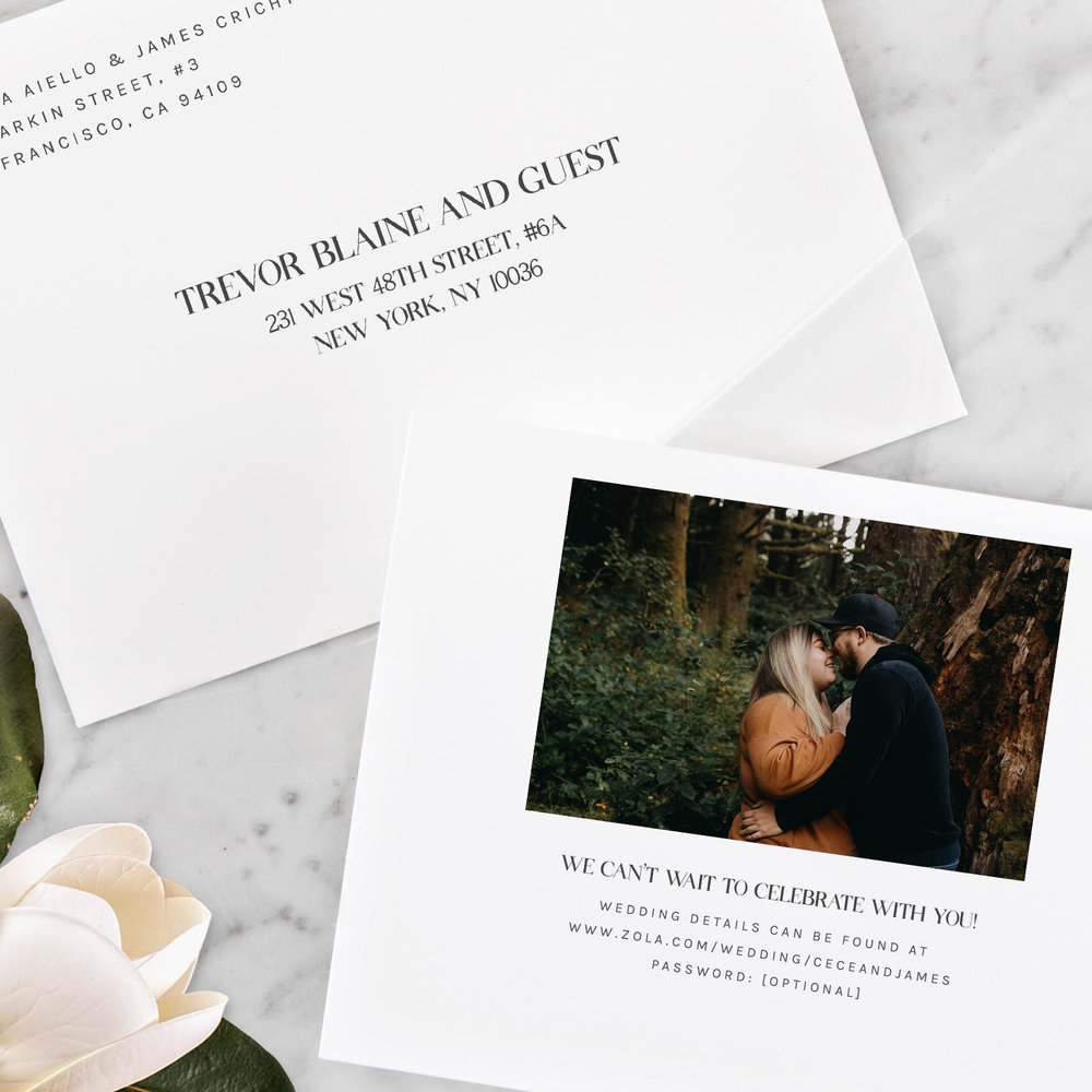 Margret Photo | White | Zola Save The Dates