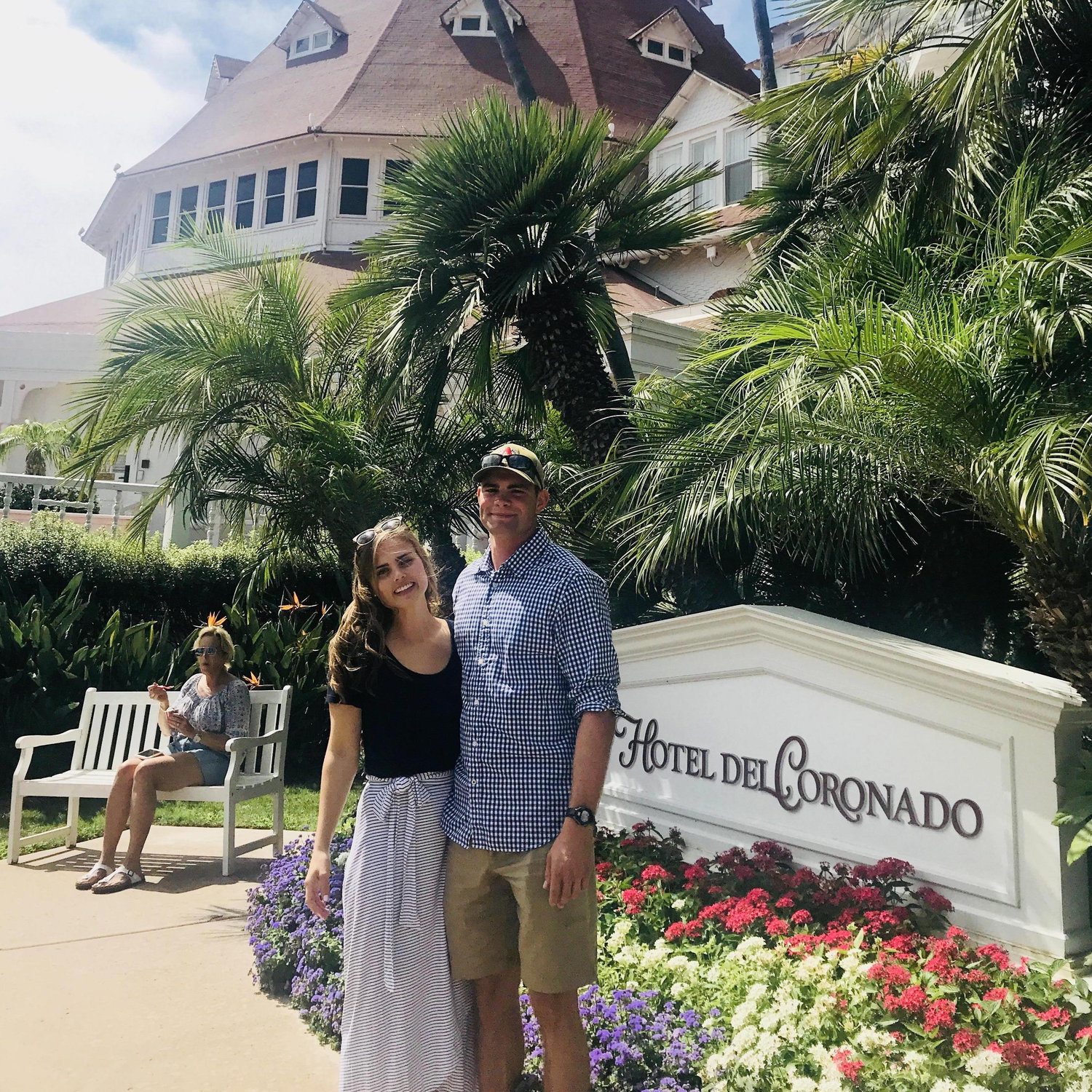 Our first photo together, prior to us dating.