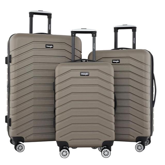 Wrangler Tahoe 3 Piece Spinner Luggage Set, Desert Taupe