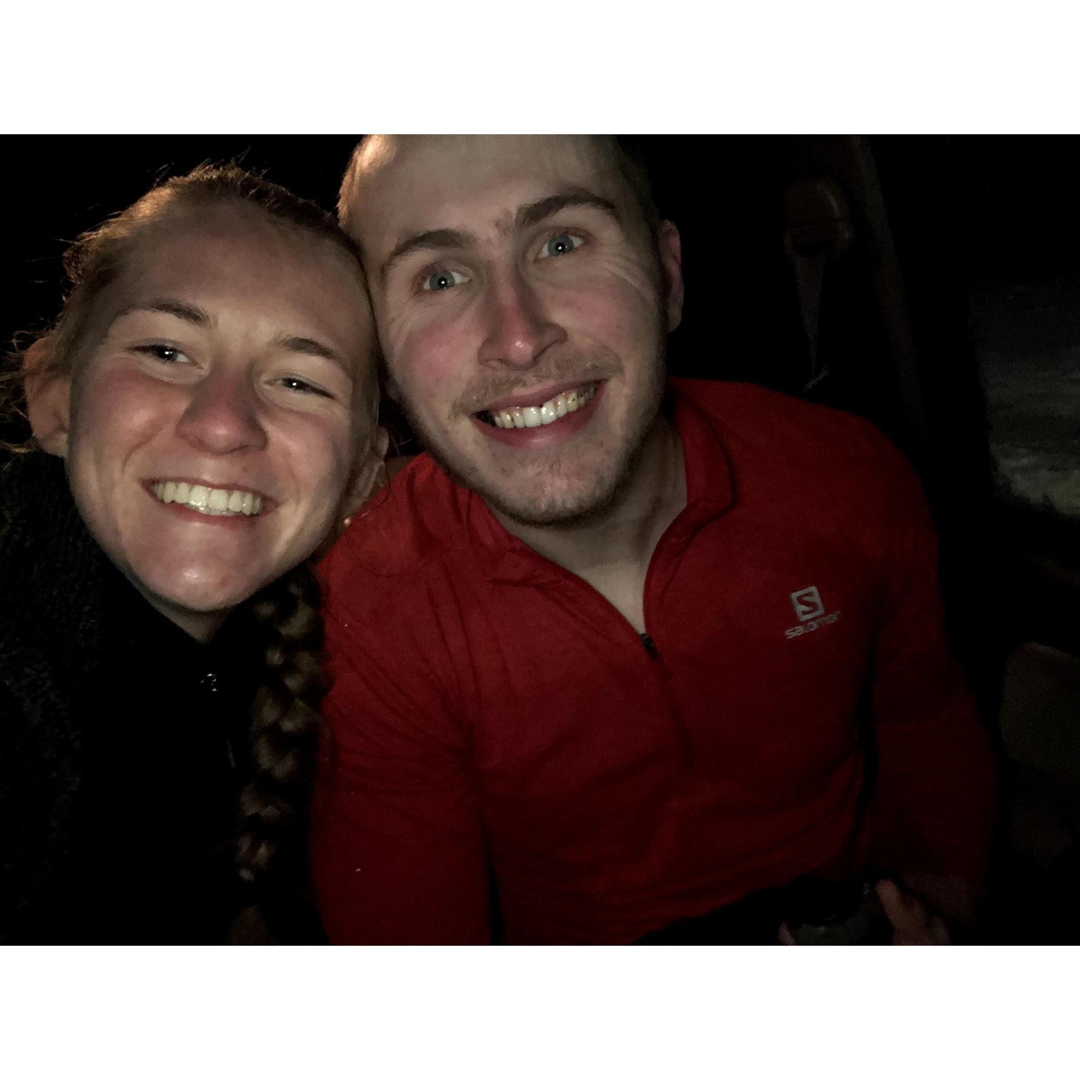 Post skiing PB&J's in the car. Payton taught me to ski in 2016 and it has quickly become our favorite hobby together.