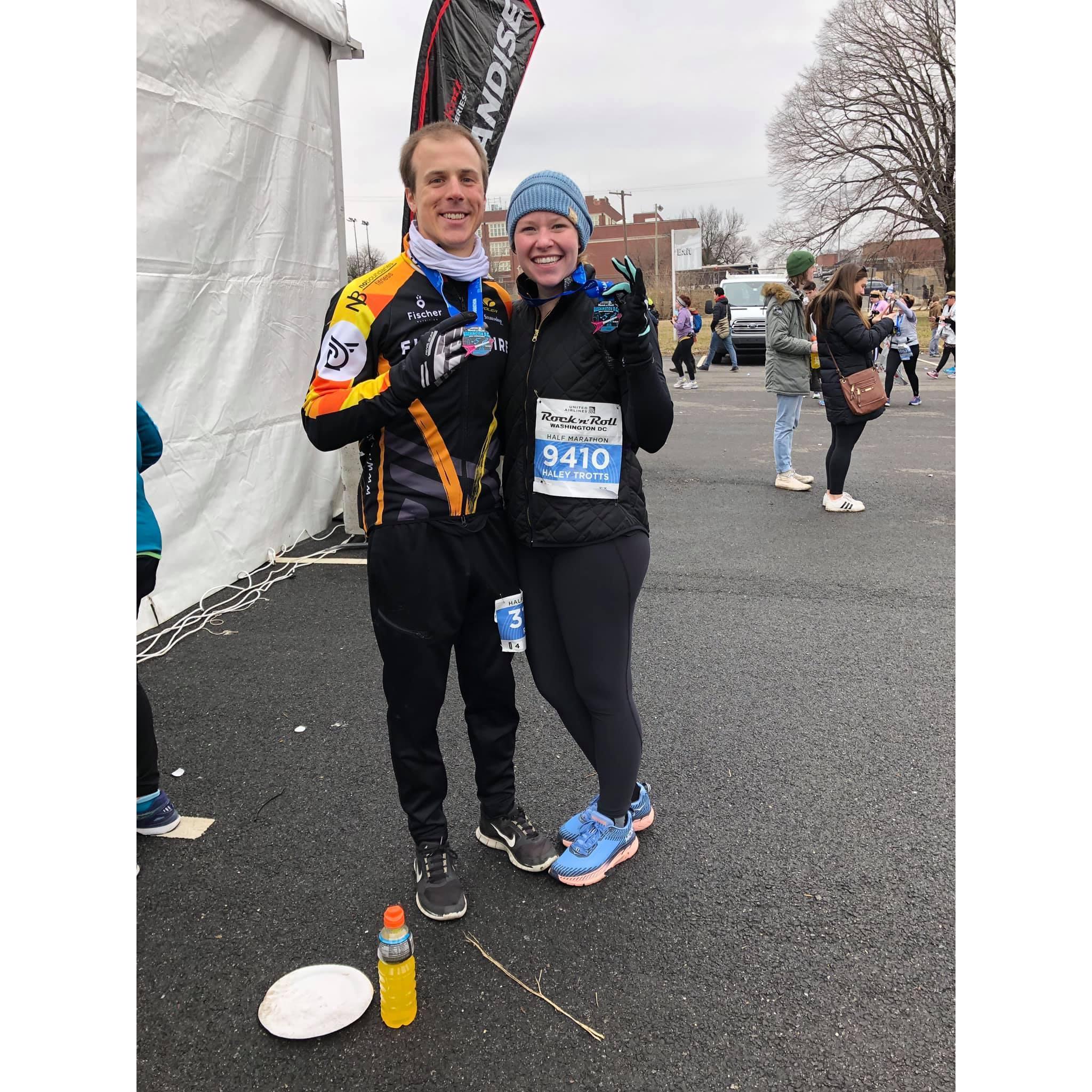 First half marathon together