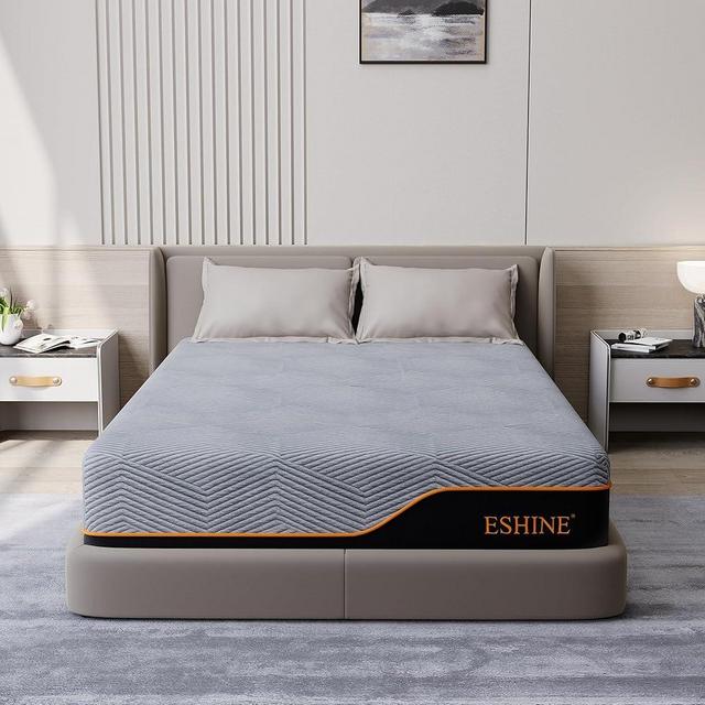ESHINE 14 Inch Queen Gel Memory Foam Mattress - Back Pain Relief & Pressure Relief, Green Tea Infused, CertiPUR-US Certified, Bed in a Box