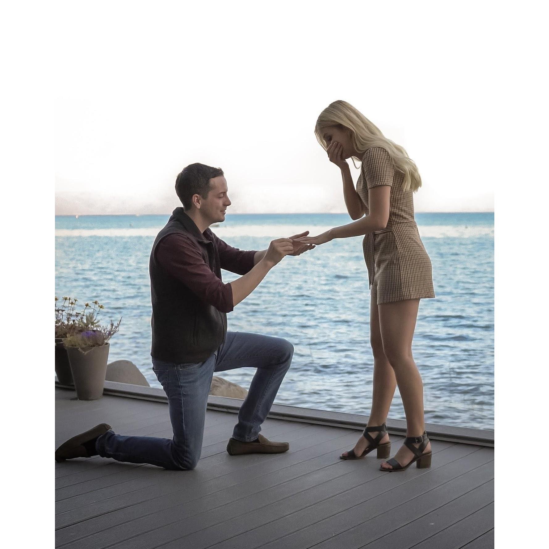 The Proposal happened on our nine year anniversary at Lake Tahoe!