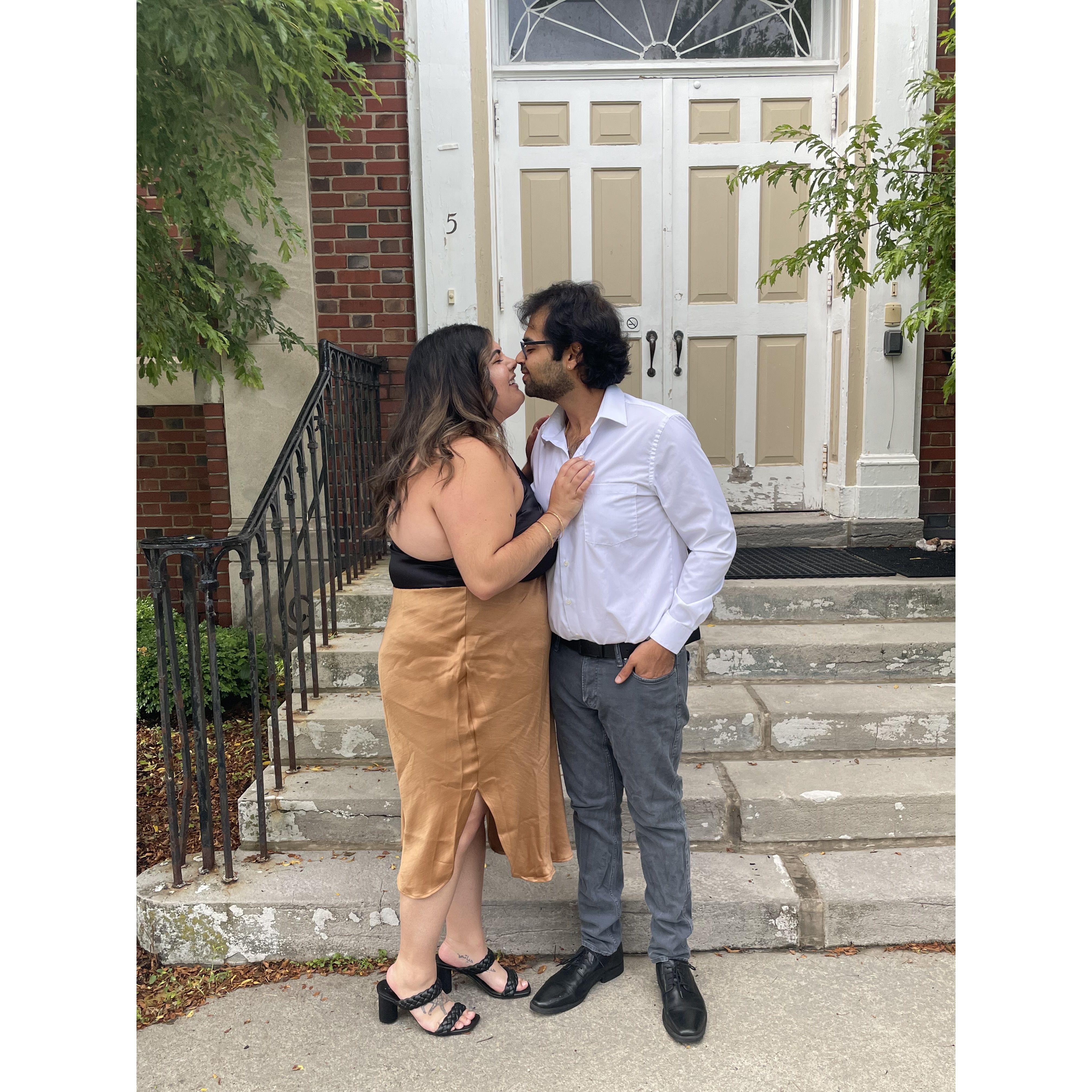 Celebrating one year engaged!
