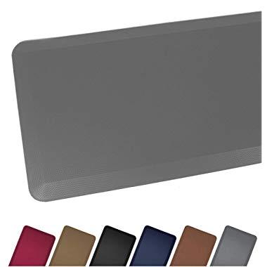 Anti Fatigue Comfort Floor Mat By Sky Mats -Commercial Grade Quality Perfect for Standup Desks, Kitchens, and Garages - Relieves Foot, Knee, and Back Pain (20x32x3/4-Inch, Gray)