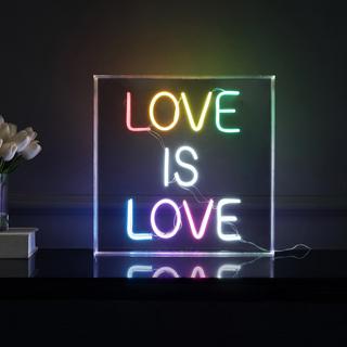 Love Is Love Acrylic Neon Light Box