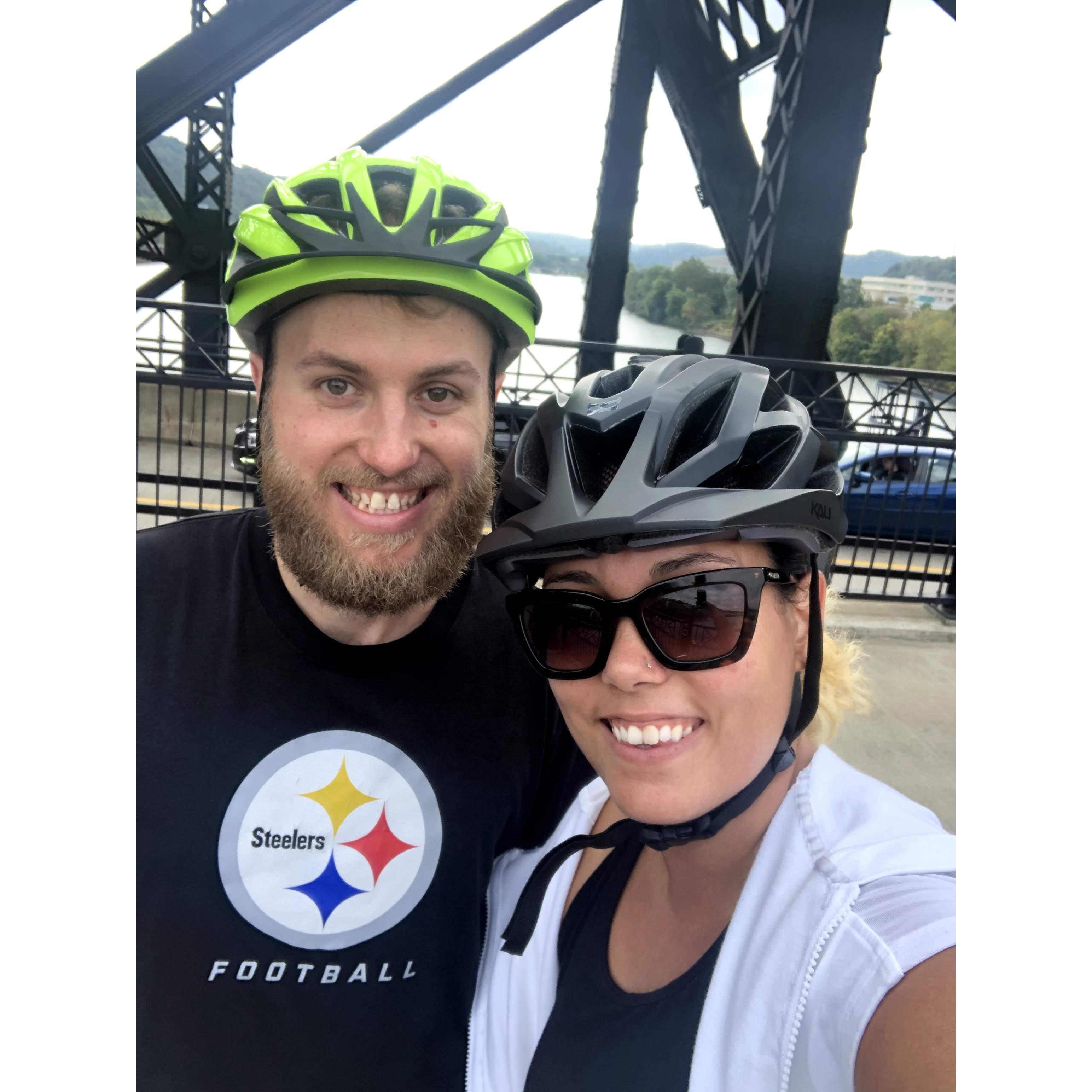 We love biking together