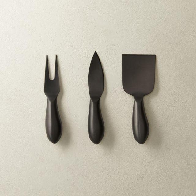 Helms Black Cheese Knives Set of 3