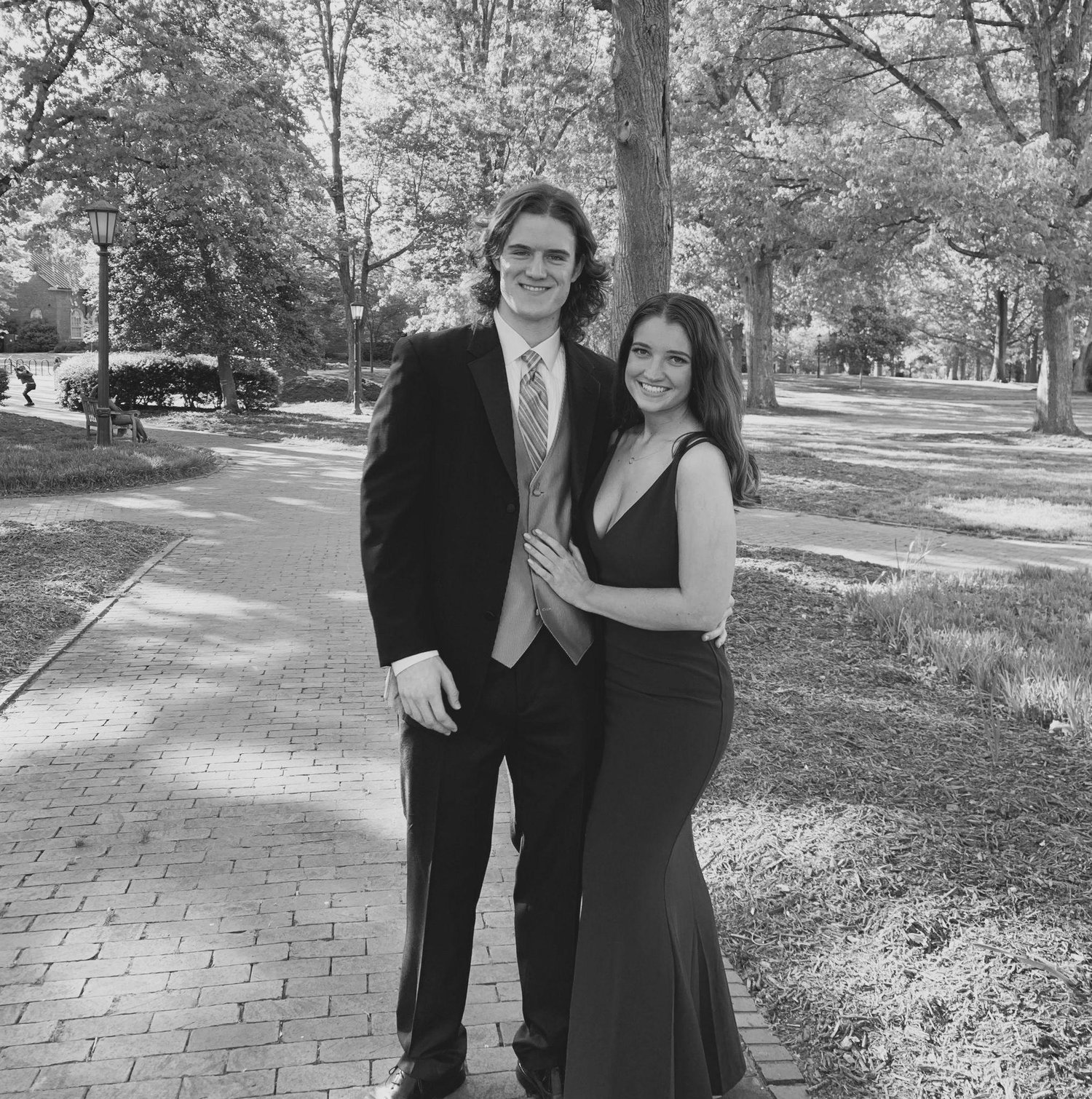 Our sophomore year of college, before a Zeta Tau Alpha formal.