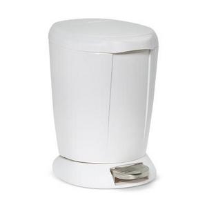 6L Round Step Open Trash Can White - simplehuman