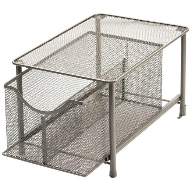 Squared Away™ Large Metal Mesh Cabinet Drawer in Nickel