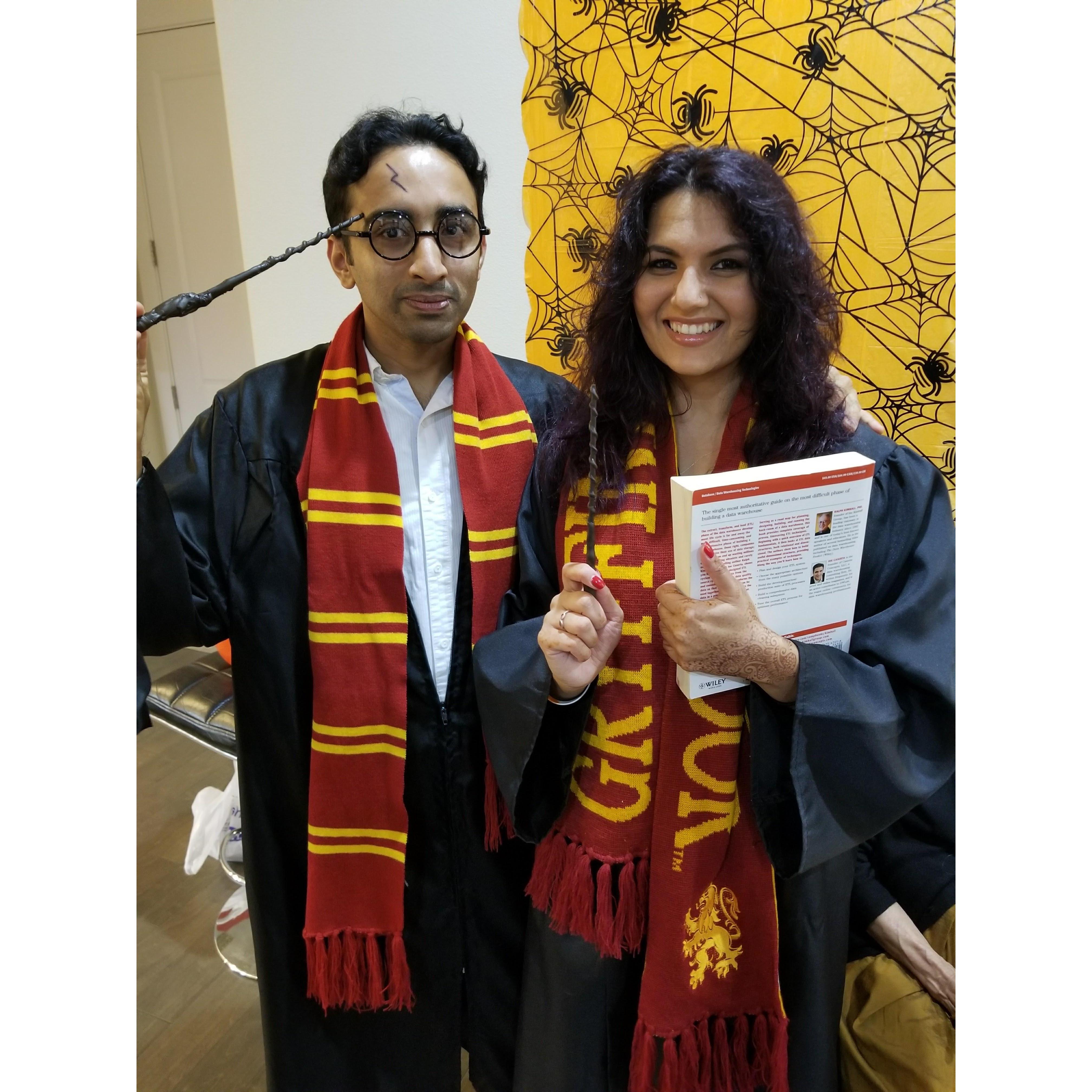 Harry and Hermione (we know..we know...in the book it's Ron and Hermione)