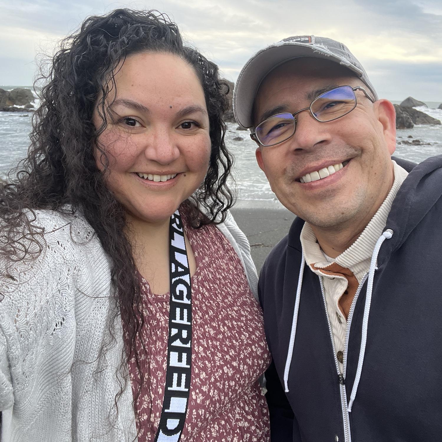 Carlos' first time visiting Klamath, CA at De Martin's beach. One of Elizabeth's hometowns.