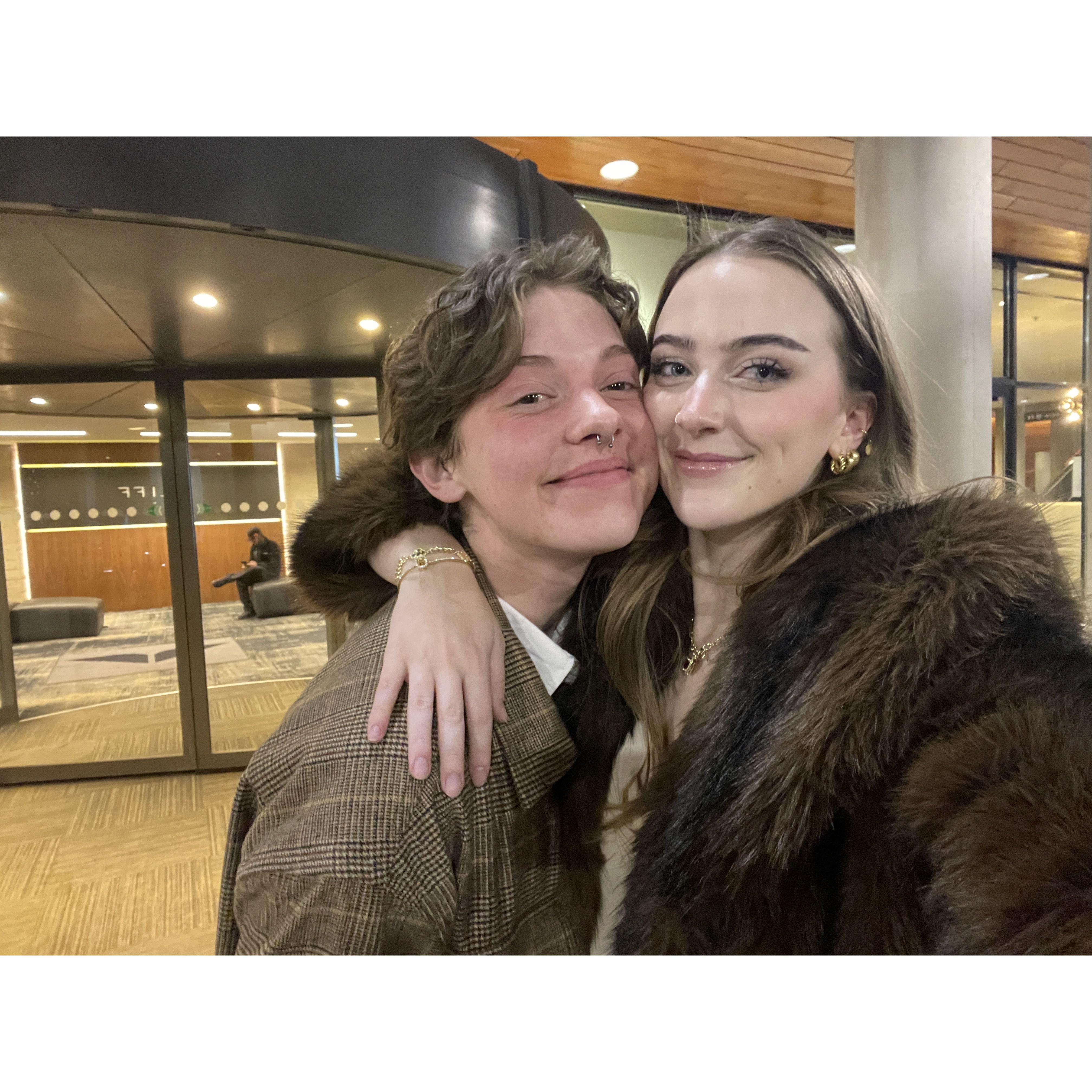 Dressed up all fancy, but thankfully not overdressed.