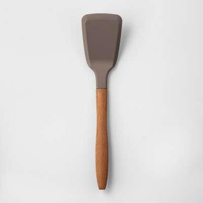 Cravings by Chrissy Teigen Silicone Head Turner with Wood Handle Gray