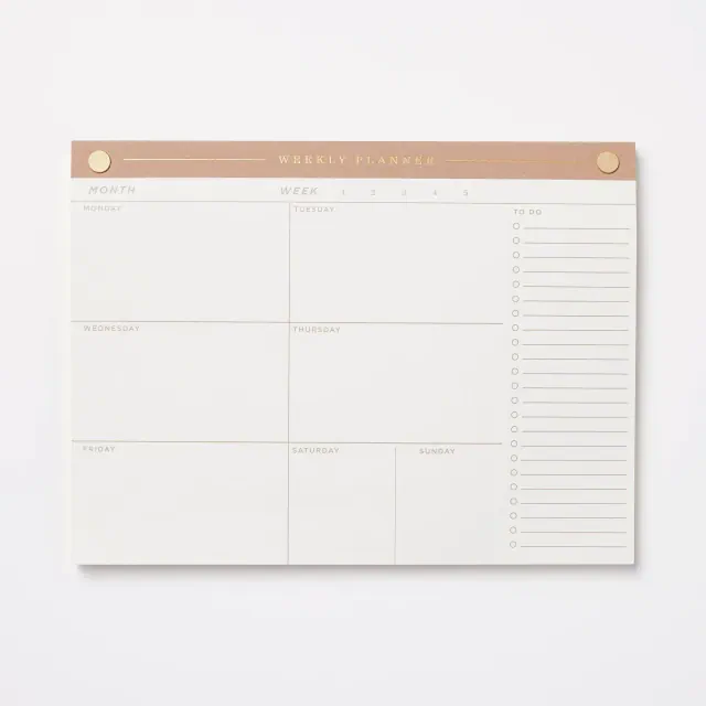 52 Page Special Rule Weekly Tear Off Planner 10" x 7.5" Mauve - Threshold™: Journal, Notebook, Office Supplies, Stationery