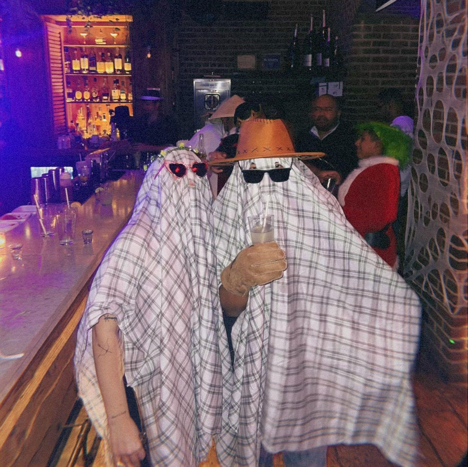 Allie knew he was a keeper when he agreed to spend Halloween as the sheet ghosts from Taylor Swift's "Antihero" music video