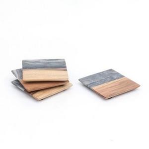 Marble and Wood Coasters - 4pk - Threshold™