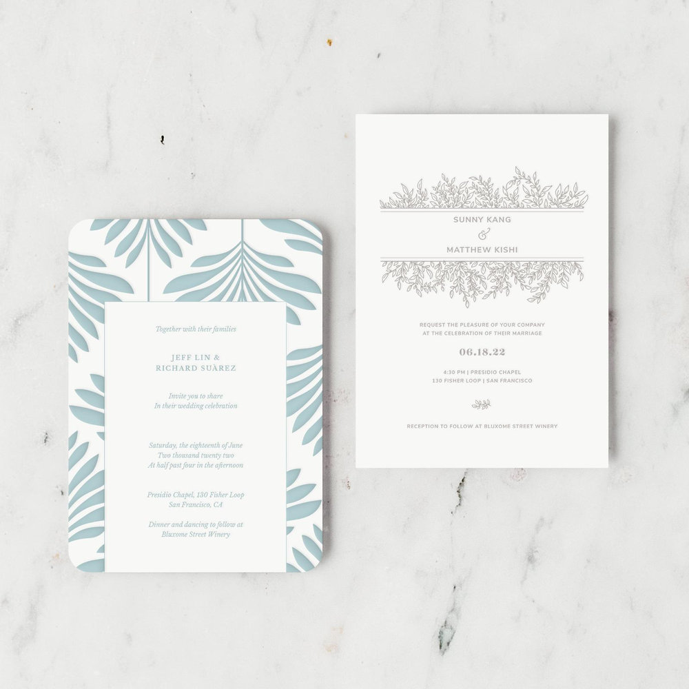 Milford Portrait Letterpress | Black | Zola Wedding Invitations