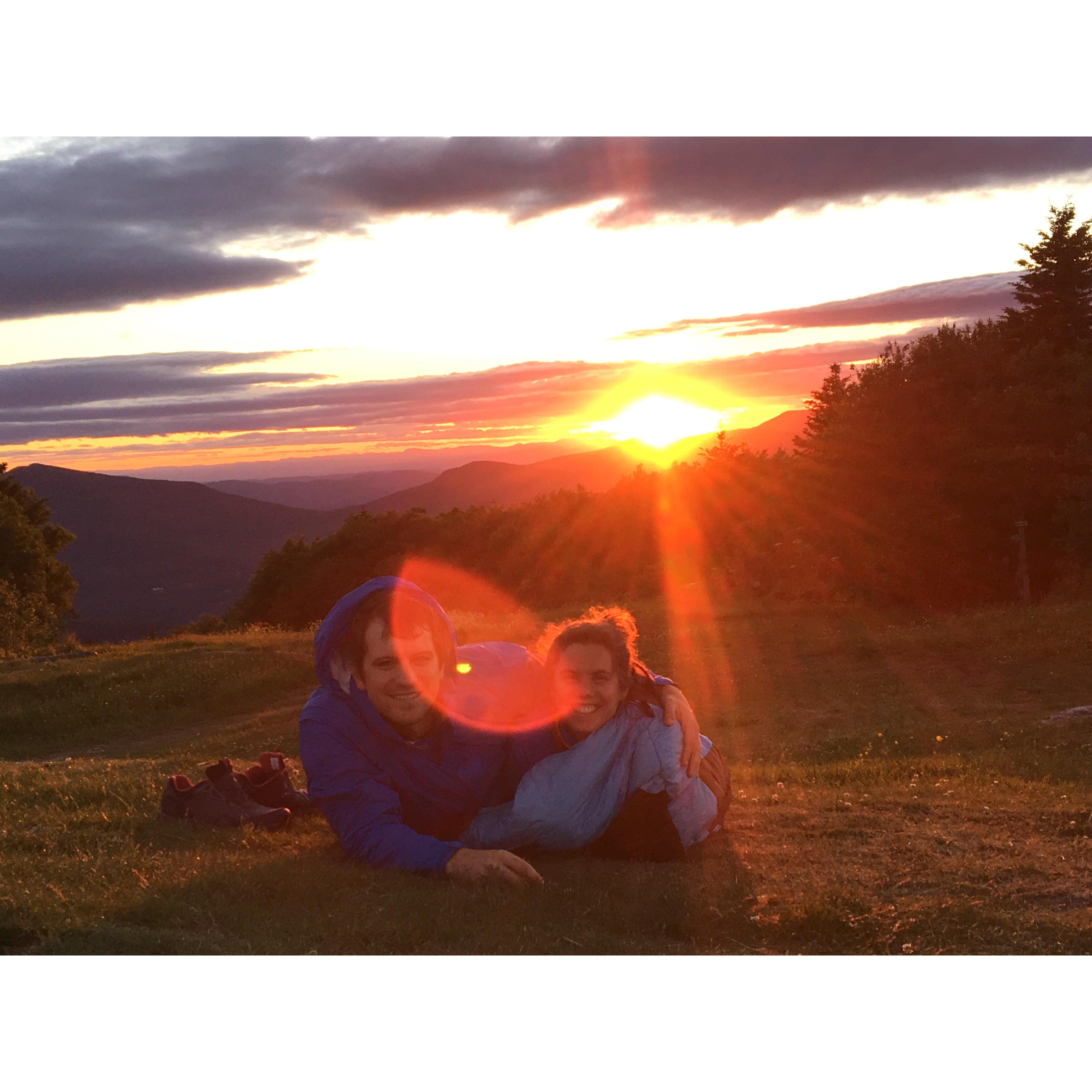 Hiking the Long Trail, sleeping on top of Bromley Mountain