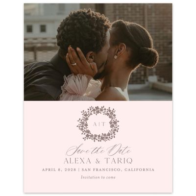 Blush, Pink Wedding Digital Save the Date - Tiglio Photo