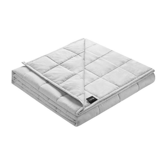 ZonLi Queen Size Weighted Blanket 15lbs(60''x80'', Light Grey), Cooling Weighted Blanket for Adults, Soft Material with Glass Beads