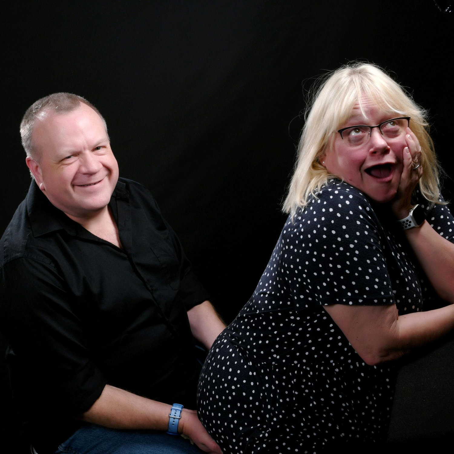 The cruise photographer looked bored so we gave him some ideas for poses.