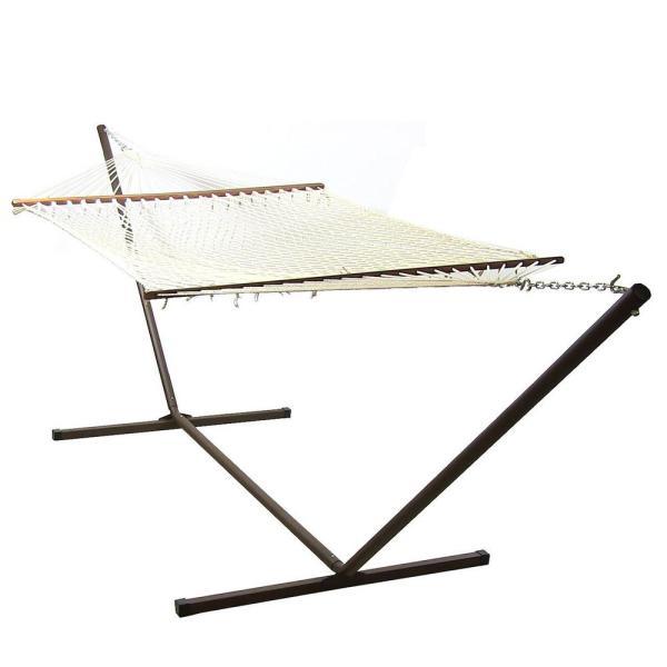 Double Rope Hammock Bed with Stand