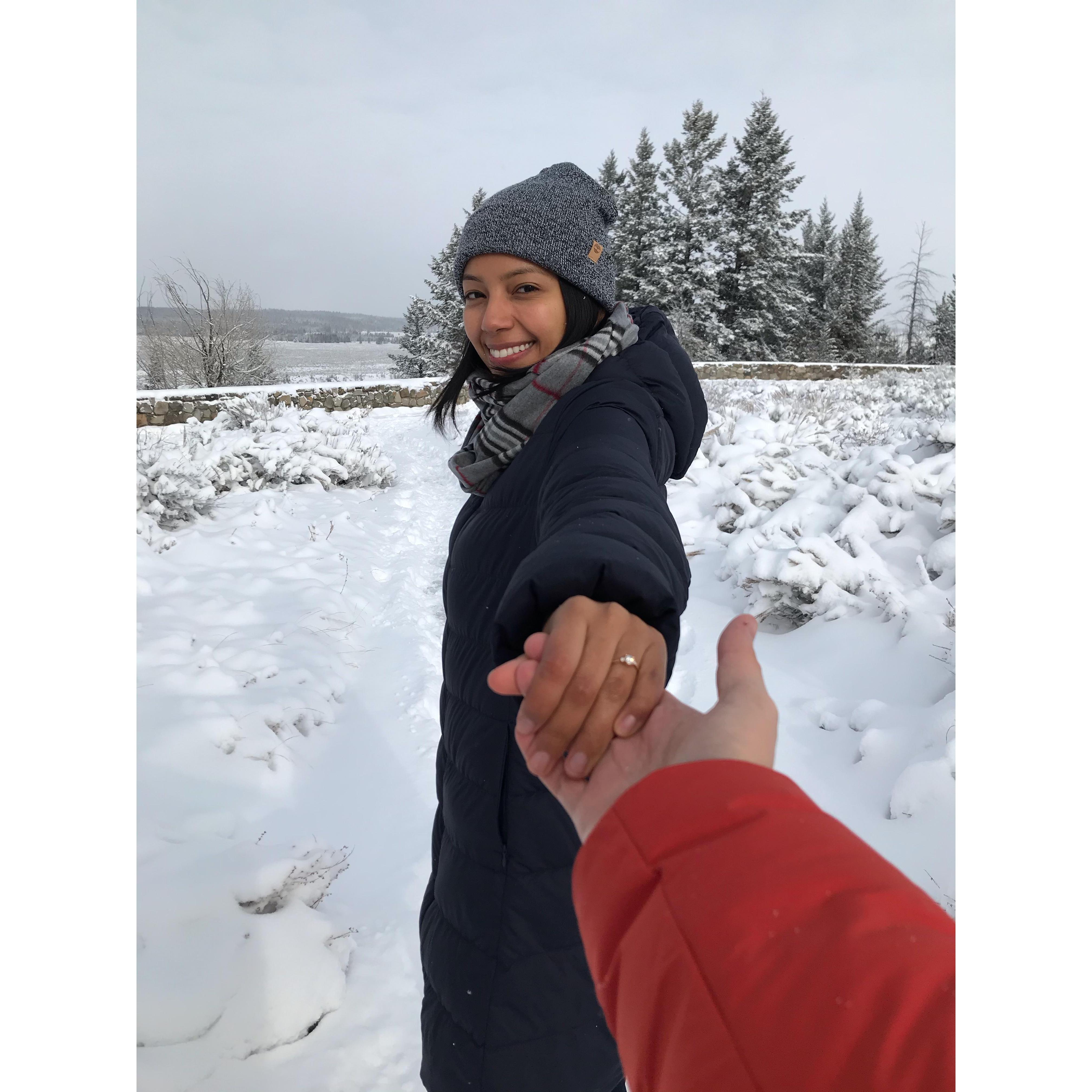 She said "yes!"