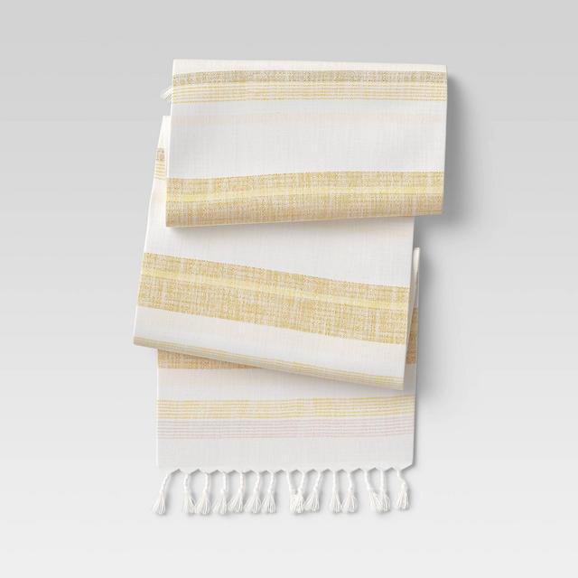 72" x 14" Cotton Striped Table Runner - Threshold™