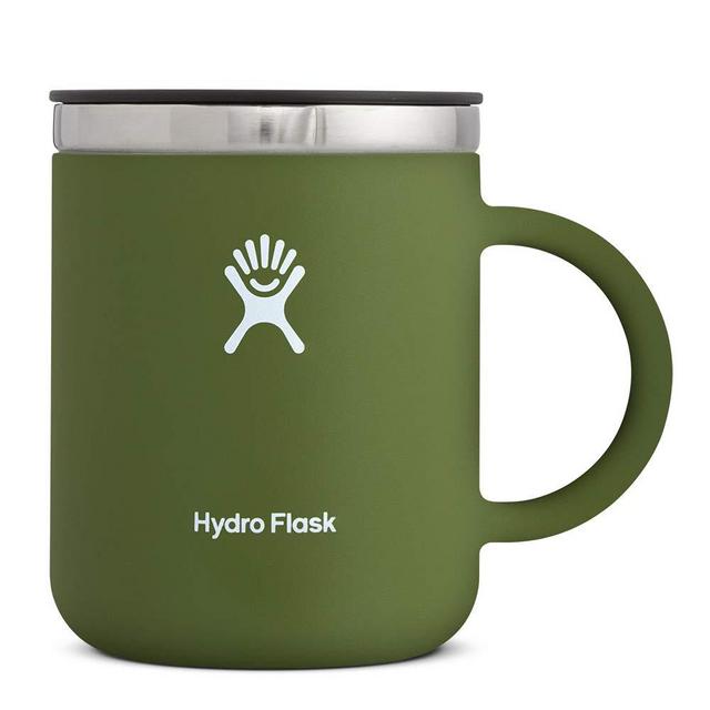 Hydro Flask 12 oz Travel Coffee Mug - Stainless Steel & Vacuum Insulated - Press-In Lid - Olive