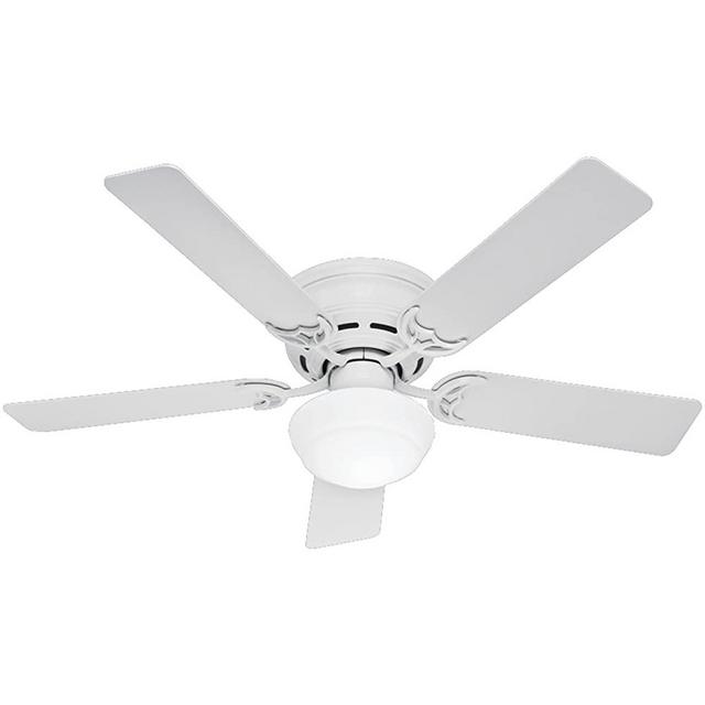 Hunter Fan Company Hunter 53075 Traditional 52``Ceiling Fan from Low Profile III collection in White finish